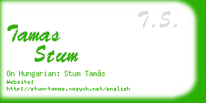 tamas stum business card